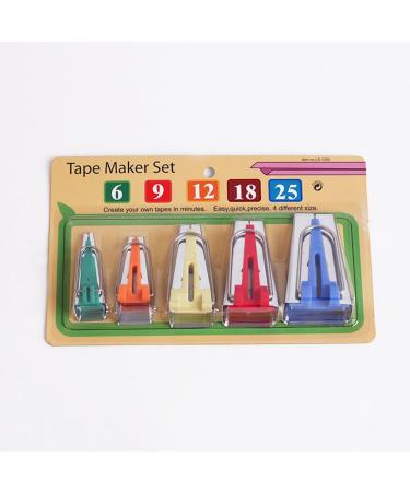 HONEYSEW Fabric Bias Tape Maker Tool Set for Sewing Quilting - Sizes 6mm, 9mm, 12mm, 18mm, 25mm (Set of 5) - Quilting/Fabric Sewing Binding Maker Tape Tool - Buy Online on GoSupps.com