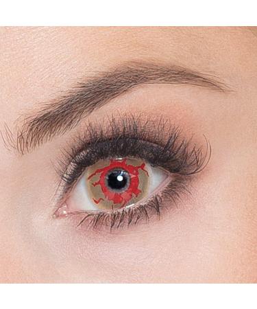 Boland 40006 Bloodshot Red Colored Contact Lenses - Monthly No Prescription 2 Pieces for Halloween & Costume Fun - Buy Online on GoSupps.com
