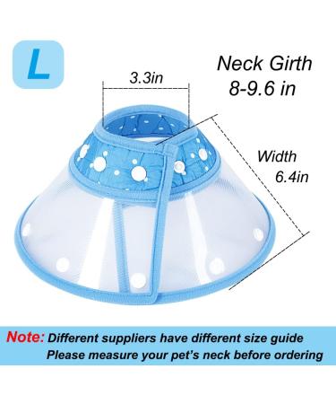 Vivifying Adjustable Pet Collar for Puppies & Small Dogs | Lightweight Protective Collar (Blue-L 20-24.5 cm) - Buy Online on GoSupps.com