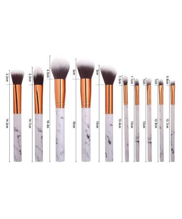 10-Piece Cocohot Marble Makeup Brush Set - Professional Eyeliner Foundation & Blending Brushes for All Skill Levels | International Shipping Available - Buy Online on GoSupps.com