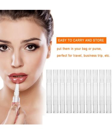 ZJchao 10pcs 5ml Transparent Twist Pen Cosmetic Container for Nail Oil, Eyelash Growth, Lip Gloss - Convenient Applicators for Women's Makeup - Buy Online on GoSupps.com