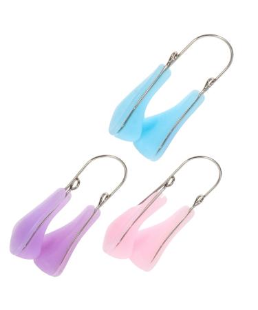Hemobllo Lot de 3 Pinces pour Rehausser le Nez en Silicone Souple Couleurs Rose Bleu Violet Correcteurs de Pont Nasal pour Modelage et Renforcement Outil Beaut Pratique pour Usage