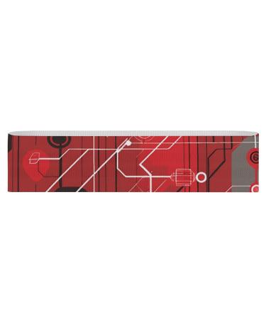 Resistance Bands Exercise Bands Wine Red Hexagon Printed Elastic Band Leg Bands Resistance Fitness Bands Fabric Resistance Bands style