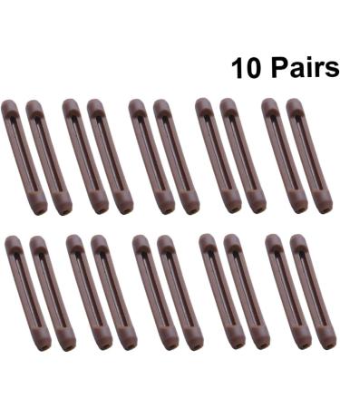 Healeved 60 Pairs Silicone Glasses Holders | Temple Covers & Frame Protectors - Brown Pipe 5.6x0.79cm - Buy Online on GoSupps.com