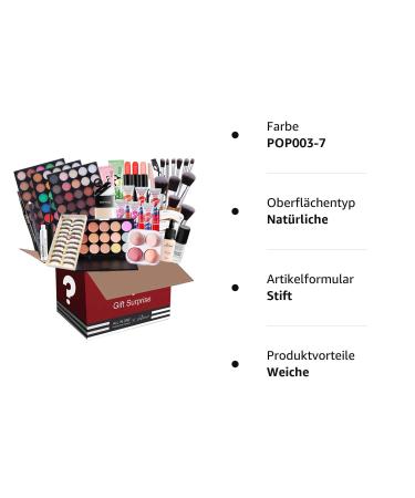 FantasyDay Multifunctional Make-Up Gift Set | Complete Cosmetics Kit for Face Eyes & Lips | Eyeshadow Palette Lipstick Rouge Mascara & Brushes | Perfect Makeup Case - Buy Online on GoSupps.com