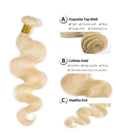 SEGO 20 Afro Brazilian Virgin Human Hair Bundles - 10A Body Wave 100% Unprocessed Light Blonde #6131 - International Shipping Available - Buy Online on GoSupps.com