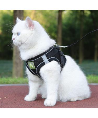 Femax Soft Mesh Dog Harness with Leash for Small & Medium Dogs and Cats Adjustable Breathable No Pull Vest for Chihuahuas Reflective XL (Chest 47-55cm) Black - Buy Online on GoSupps.com