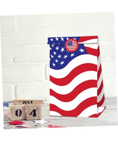 ifundom 12pcs Independence Day Paper Bag Independence Day Candy Bags Treat Bag Candy Packaging Bags Seal Gift Pouches 4th of July Candy Bags Gift Tag Sticker Memorial Shopping Bag Wedding - Buy Online on GoSupps.com