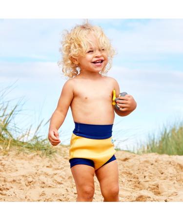 Splash About Happy Nappy Reusable Swim Nappy - Yellow/Navy (3-6 Months) - Buy Online on GoSupps.com