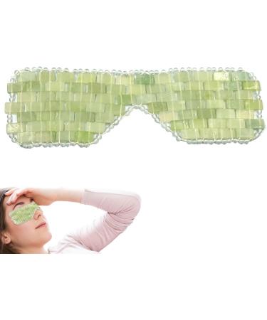  Ynnhik Jade Sleep Mask Cooling Sleep Mask Soothing Sleep Mask Luxury Sleep Mask for Restful Sleep Natural Gemstone Eye Cover - Buy Online on GoSupps.com