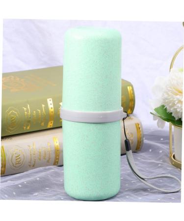 FRCOLOR Green Toothbrush Holder & Toothpaste Storage Cup Medium Travel Tumbler Organizer - Buy Online on GoSupps.com