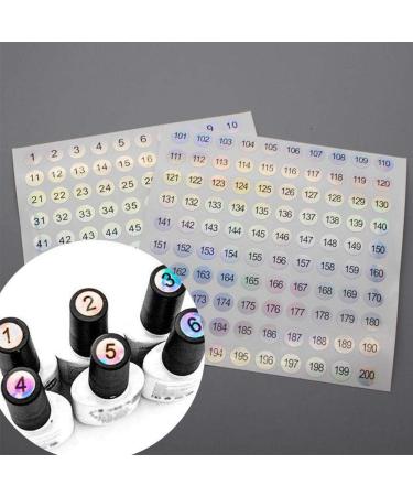 4pcs Nail Polish Color Gel Varnish Number Stickers 1-100 | Manicure Tool for Perfect Color Marking - Buy Online on GoSupps.com