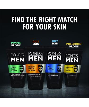 POND'S Men's Energy Bright Face Wash with Coffee Beans - 50g for Radiant Skin | Shop Now - Buy Online on GoSupps.com