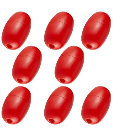 Lewtemi 4 Pieces Rope Floats Marine, 4.72'' x 2.75'', Deep Water Fishing Marker Buoys for Boats Swimming Kayak Crabbing Trail Dock Pool Red 8