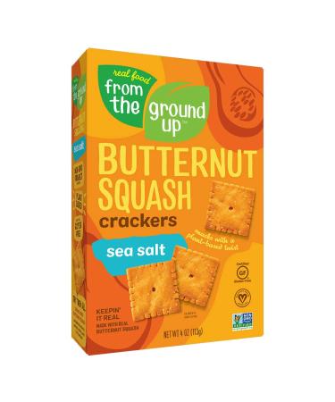 Real Food From the Ground Up Cauliflower and Butternut Squash Crackers - 6 Pack (Sea Salt Butternut Squash)