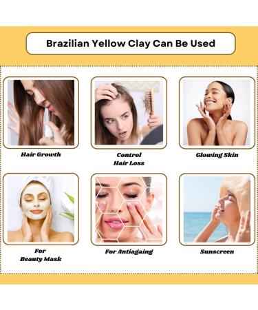 mGanna 100% Natural Brazilian Yellow Clay Powder 0.5 Lbs / 227 gm for Anti-Ageing & Skin firming Creams and Soap Making - Buy Online on GoSupps.com