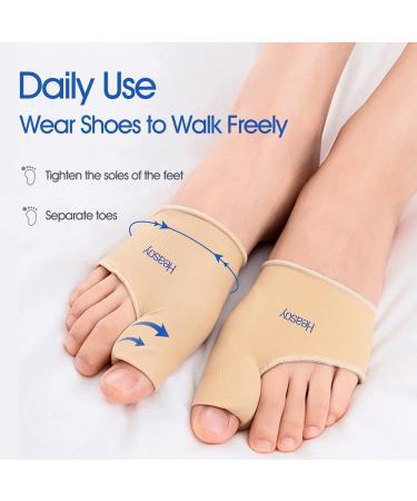Heasoy Bunion Corrector - Gel Cushion Pads for Hallux Valgus Relief - Toe Straightener for Men & Women (2 Pairs) - Buy Online on GoSupps.com