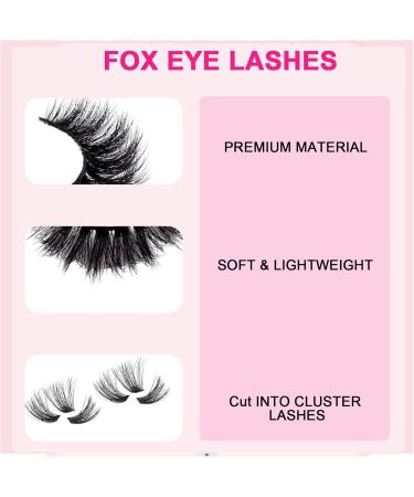 Fluffy False Eyelashes Cat Eye Lashes 7 Pairs D Curl Russian Strip Lashes Natural Look Wispy Lashes Dramatic Faux Mink Lashes Reusable Fake Eyelashes - Buy Online on GoSupps.com