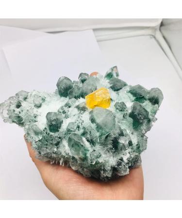 Natural Beautiful Green Flame Ring Quartz Room Decoration Stone Mineral Specimen - Buy Online on GoSupps.com