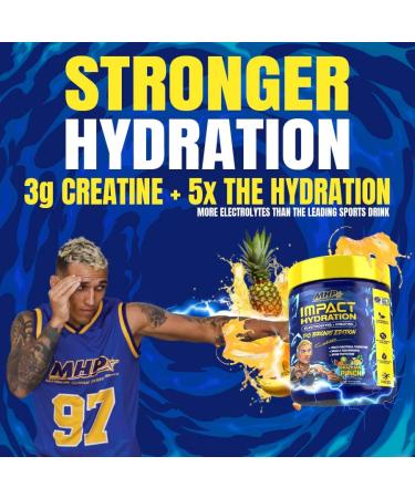 MHP Impact Hydration Do Bronx Edition Electrolyte Creatine Sports Drink Mix No Artificial Sweeteners or Colors Performance Strength Recovery Brazilian Punch 30 Servings - Buy Online on GoSupps.com
