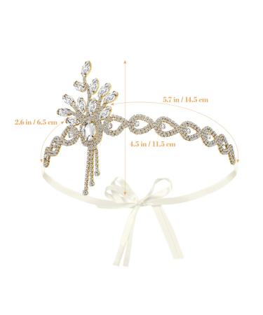 Lurrose Vintage 1920s Leaf Medallion Headband for Women - Perfect for Wedding, Bridal, and Themed Parties - 1 Pack - Buy Online on GoSupps.com