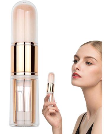 Retractable Powder Brush | Cosmetics Brush Set 5-In-1 Travel Powder Makeup Brush Portable Concealer Eyeshadow Brushes for All Face Makeup rose gold - Buy Online on GoSupps.com