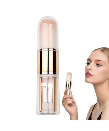 Retractable Powder Brush Retractable Foundation Brush | Cosmetic Brush Set | 5 in 1 Travel Powder Makeup Brush Portable Eyeshadow and Concealer Brushes for All Around Rose Gold