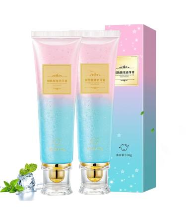 2Pcs Niacinamide Whitening Toothpaste Natural Peppermint Radiant Whitening Toothpastes Deep Cleaning Care Complete Care Toothpastes