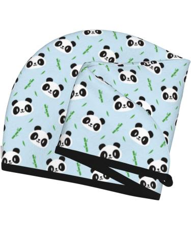 Cute Mochi Panda Microfiber Hair Towel - Super Absorbent & Quick Dry Wrap for Women - Perfect for Long Curly & Thick Hair - Buy Online on GoSupps.com