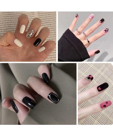 Milky White Nude Black & Nude Pink Gel Nail Polish Set - 6 Colors - Buy Online on GoSupps.com