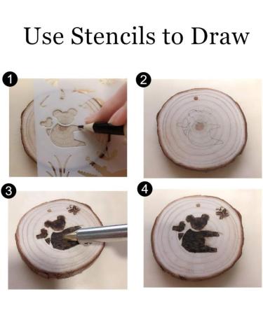 NB Blues 30W Wood Burning Kit with 22 Tips, 10 Stencils & Wood Chips - Professional Adjustable Leather/Wood Burning Tool Set - Buy Online on GoSupps.com