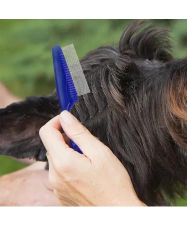 Portable 3-Part Flea Comb for Cats & Dogs - Effective Flea & Lice Removal Grooming Tool (Blue) - Buy Online on GoSupps.com