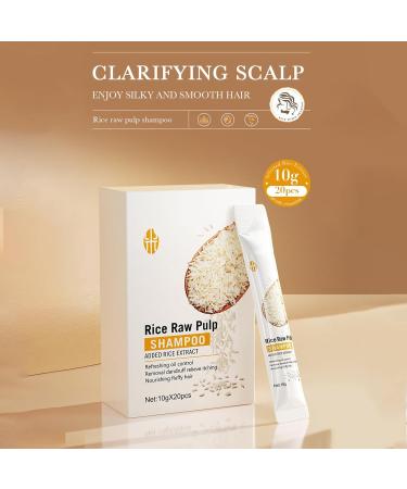 Rice hair care products 500 ml rice shampoo and 20 pieces rice hair mask improves frizz dry ends and split ends deeply and effectively moisturizes and shampoo - Buy Online on GoSupps.com