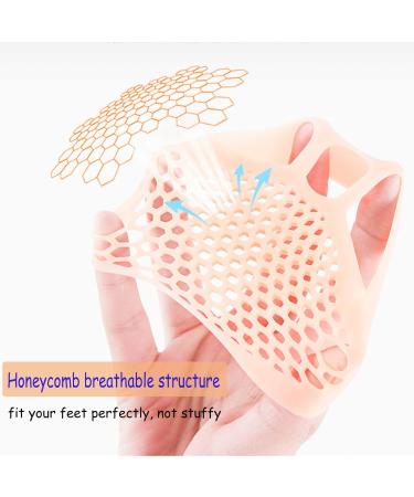 Ball of Foot Cushions - Soft Gel Metatarsal Pads for Pain Relief in Heels & Shoes - 5 Pairs (3 Beige, 2 White) - Women Men - Calluses, Bunions, Corns, Morton Neuromas - Buy Online on GoSupps.com