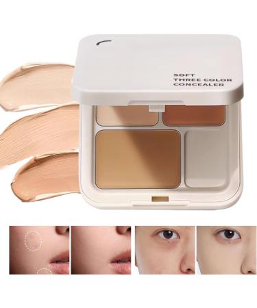 3-Color Cream Contour Palette | High-Pigment Concealer | Long-Lasting Foundation Concealer for Blemishes Redness and Skin - Buy Online on GoSupps.com