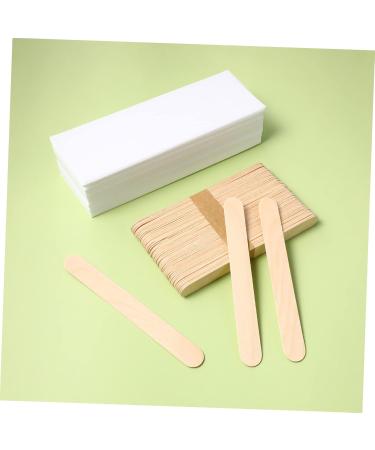 BESTYASH Lot De 200 Bandes De Cire Pour pilation 100 B tonnets En Bois Bandes Corps Visage Kit D' pilation Utilisation Domestique Ou Professionnelle - Buy Online on GoSupps.com