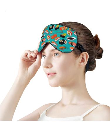 Buy Japanese Sushi Sleep Mask for Women | Adjustable Eye Shades Cover with Elastic Strap - Perfect for Travel & Relaxation - Buy Online on GoSupps.com