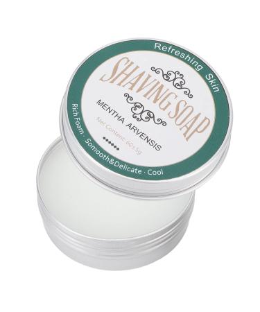 60g Mint Scented Shaving Soap - Softening & Soothing Men's Shaving Cream | International Shipping - Buy Online on GoSupps.com