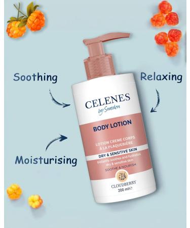 CAREX BENELUX Celenes by Sweden Cloudberry Body Lotion 200 ml 2PACK Hydrates & Nourishes Suitable for Dry & Sensitive Skin Without Parabens Perfume & Alcohol - Buy Online on GoSupps.com