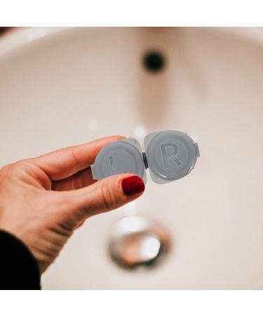 14th Double Glasses Case & Contact Lens Holder - Portable Organizer with Mirror & Vitamin Container - Buy Online on GoSupps.com