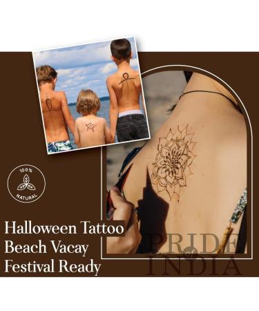 Pride Of India - Henna Paste 4 Cones + 4 Cones FREE - 1.25oz each Large Tube - NEW - 100% Natural Plant Based - NO Chemicals/Dyes - Cruelty Free - Amazing Value Kid Friendly - Use like a Pen - Temporary Coloring Product - Washes away in 10-12 Days 8 Count - Buy Online on GoSupps.com
