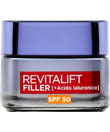 L'Or al Paris Revitalift Filler Day Cream Deep Revolumizing Anti-Wrinkle Treatment SPF 50 Protection with Hyaluronic Acid Micro-Filler - 2 x 50ml Jars - Buy Online on GoSupps.com
