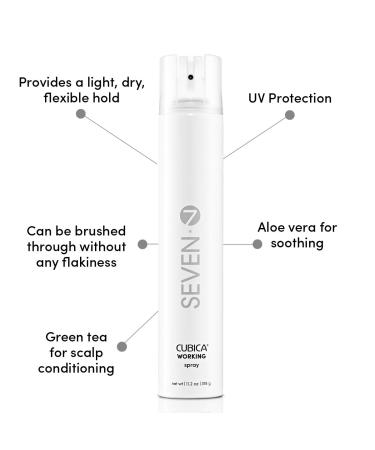 SEVEN Cubica Working Spray 11.2 oz - Professional Hold and Shine Spray - Buy Online on GoSupps.com
