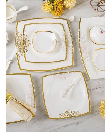 Stylish Dinner Set for Luxury Restaurant and Home Fine Bone China Porcelain Dinnerware Set for 10-15 People Luxury Style High-end Bone China Phnom Penh Tableware Set Kitchenware (Size : 78pieces) - Buy Online on GoSupps.com