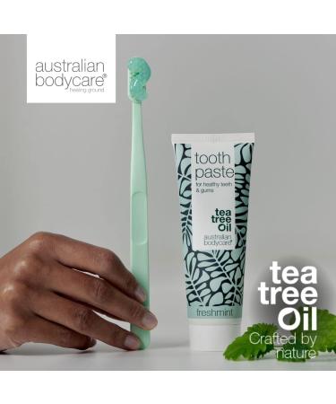 Toothpaste with Tea Tree Oil & Fresh Mint | 75ml for Healthy Gums & Breath | Paradentosis Care - Buy Online on GoSupps.com