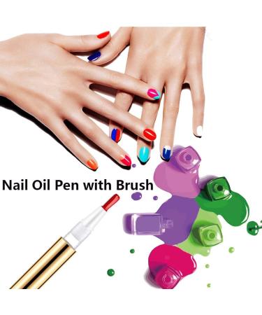 3ml Empty Nail Oil Pen with Brush - Twist Pen for Tooth Whitening, Gel Lip Gloss, Eyelash Growth - Golden 6PCS - Buy Online on GoSupps.com