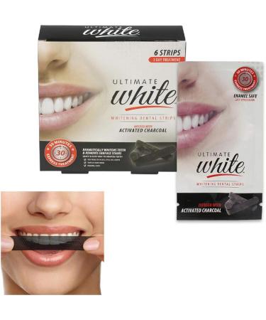 12pc Activated Charcoal Teeth Whitening Strips - Dental Whitener for White Teeth - Buy Online on GoSupps.com