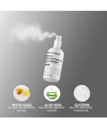 Men's Private Parts Deodorant Spray | Hydrating & Refreshing Anti-Chafing Toner | Aloe Vera & Witch Hazel | 4 fl oz - All Skin Types - Buy Online on GoSupps.com