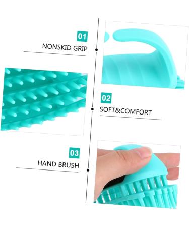 Seaesfoufu 2-in-1 Silicone Shampoo Brush for Women | Scalp Massager & Hair Cleaning Tool | Blue 10.5x7x5.5cm - Ideal for Healthy Hair & Relaxing Scalp Care - Buy Online on GoSupps.com