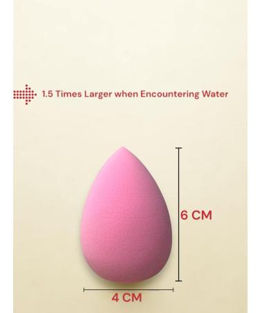 Original Pro Makeup Sponge Beauty Blender - Washable Reusable Vegan Foundation Blender (Pink) | Soft Foam for Flawless Blending - Buy Online on GoSupps.com